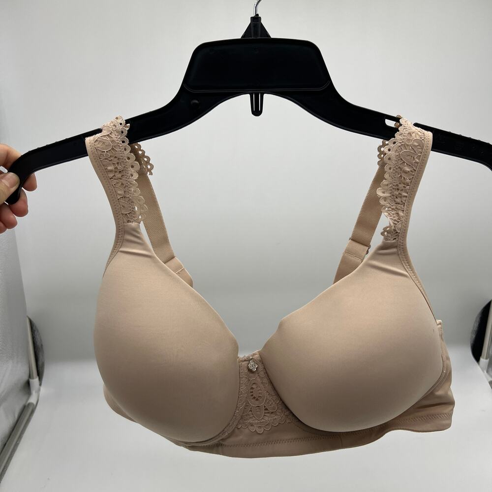 Breezies Luxe Lace Wirefree T-Shirt Bra Sunbeige, 38 D